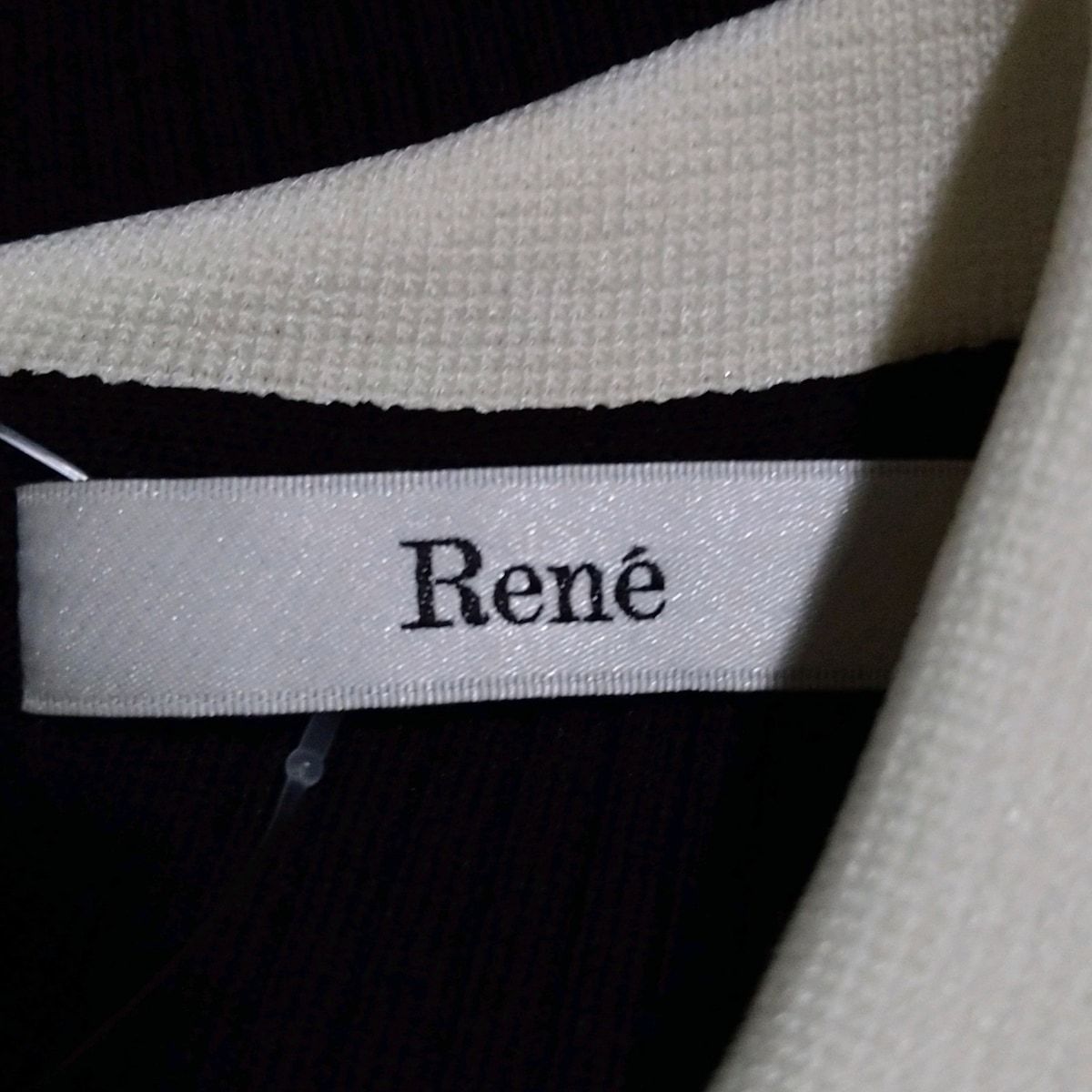 Rene(ルネ) ワンピース サイズ36 S レディース - 黒×アイボリー クルー