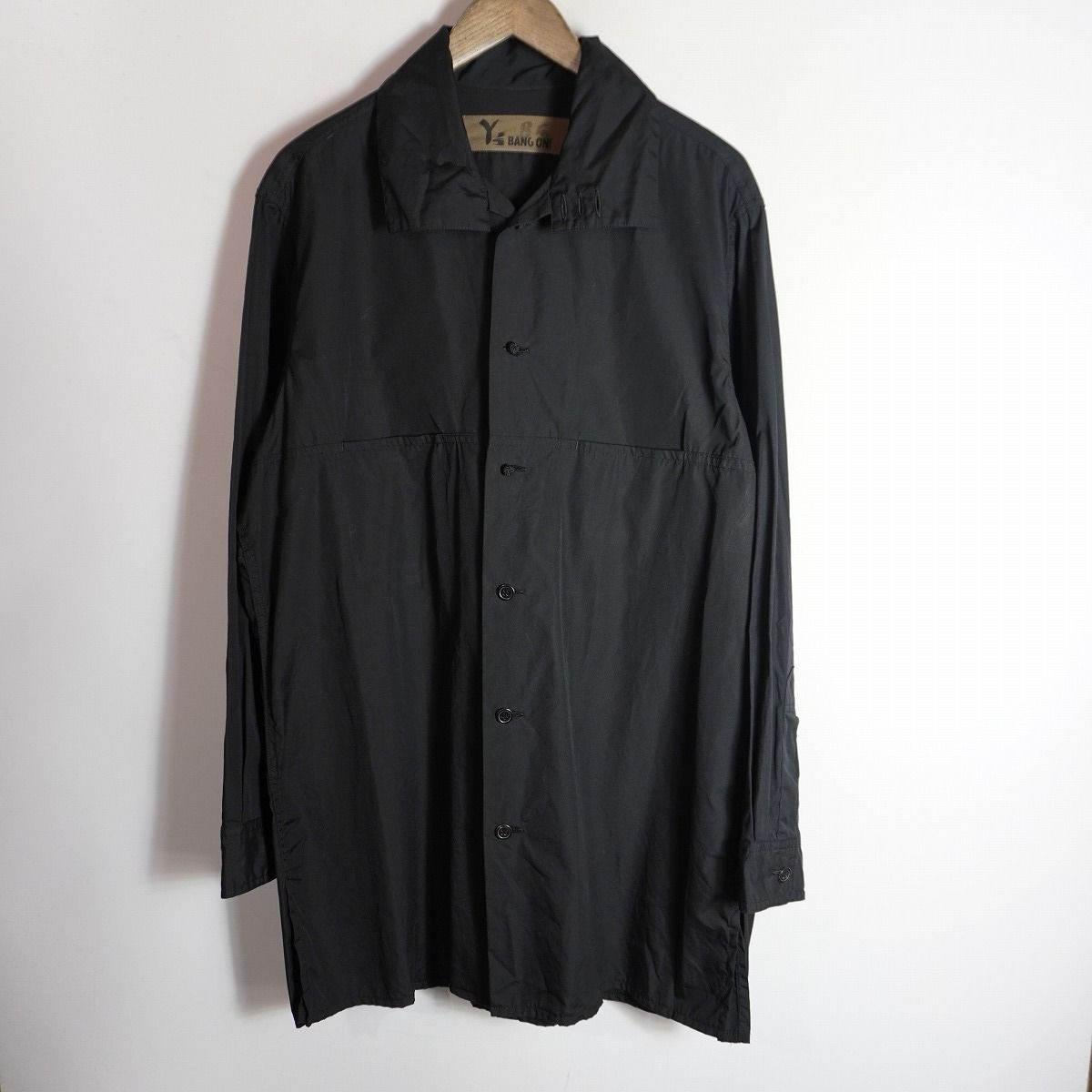 Y s BANG ON! ワイズ バングオン Yohji Yamamoto ヨウジヤマモト 長袖 スタンド シャツ YA-B85-061 サイズ2 黒 811P