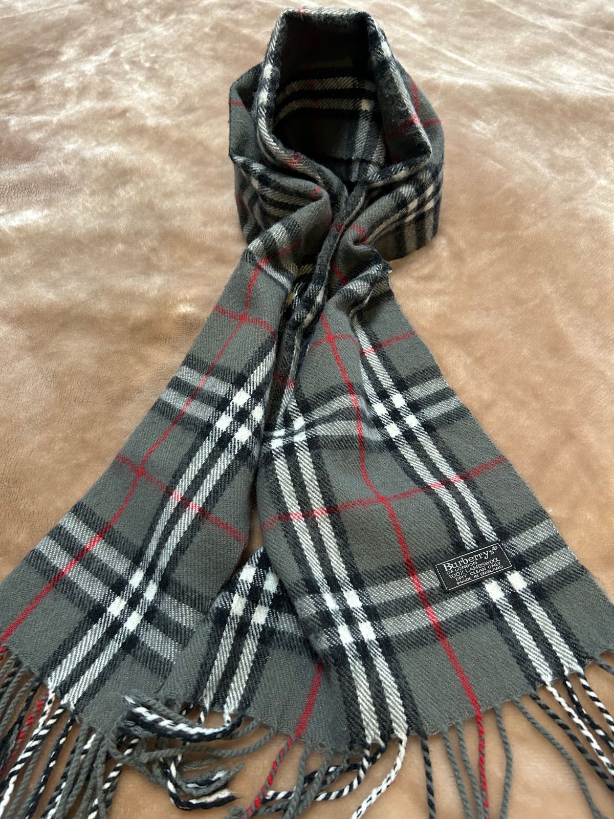 バーバリーBURBERRYマフラー ストール ショール スカーフグレイグレー