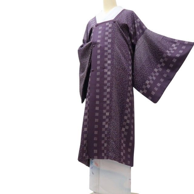 百華❀Y3962◇美品 正絹 手縫い仕立て ロング丈 道行コート - メルカリ