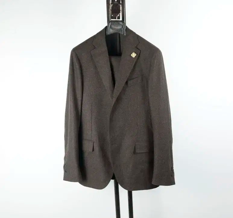 定価21万 【ラルディーニ/LARDINI】 ウィンドウペンブラウンスーツ 44 定価21万 【ラルディーニ/LARDINI】 ウィンドウペンブラウンスーツ 44