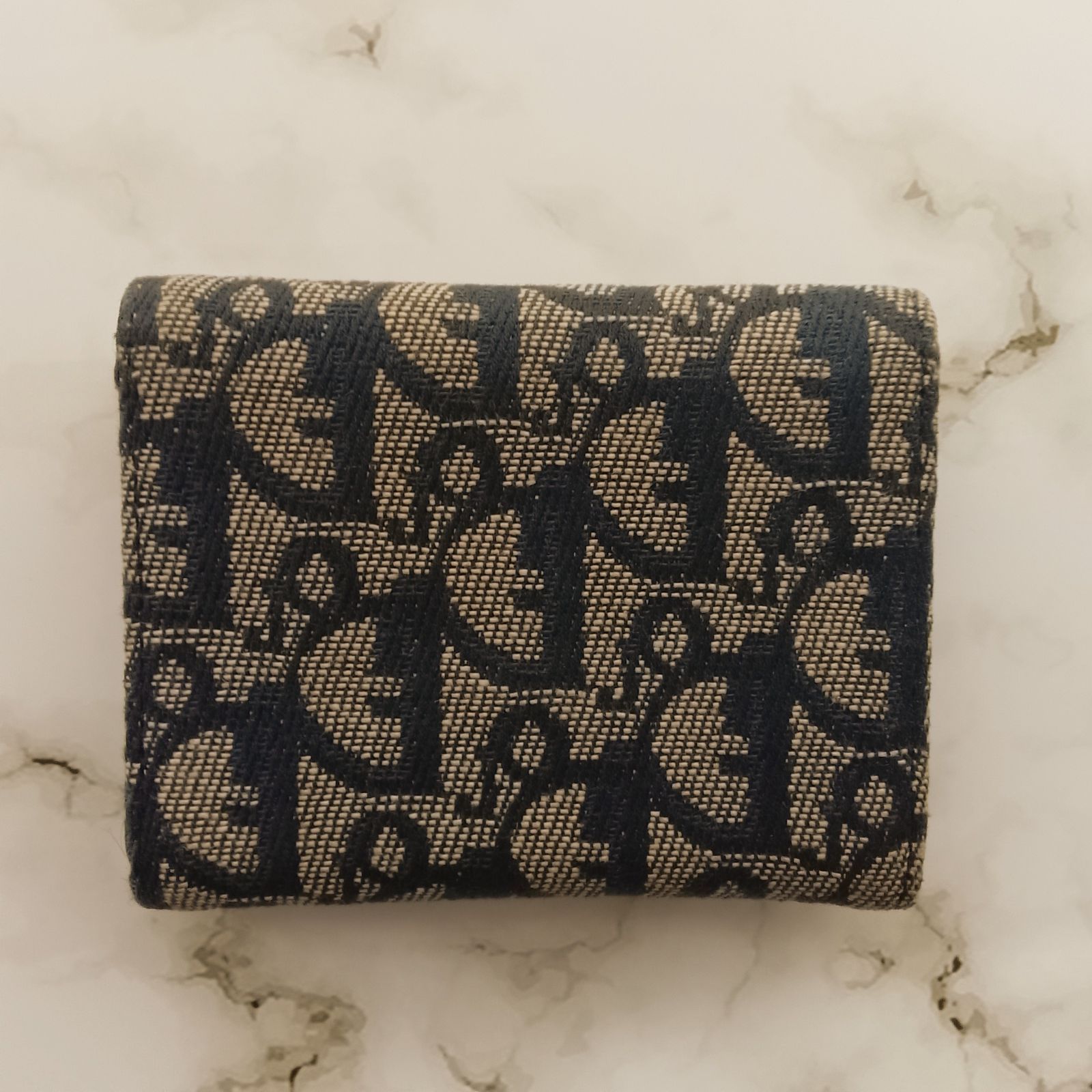 ANA 14 クリスチャンディオール サドル コンパクトウォレット 3つ折り財布 ゴールド金具