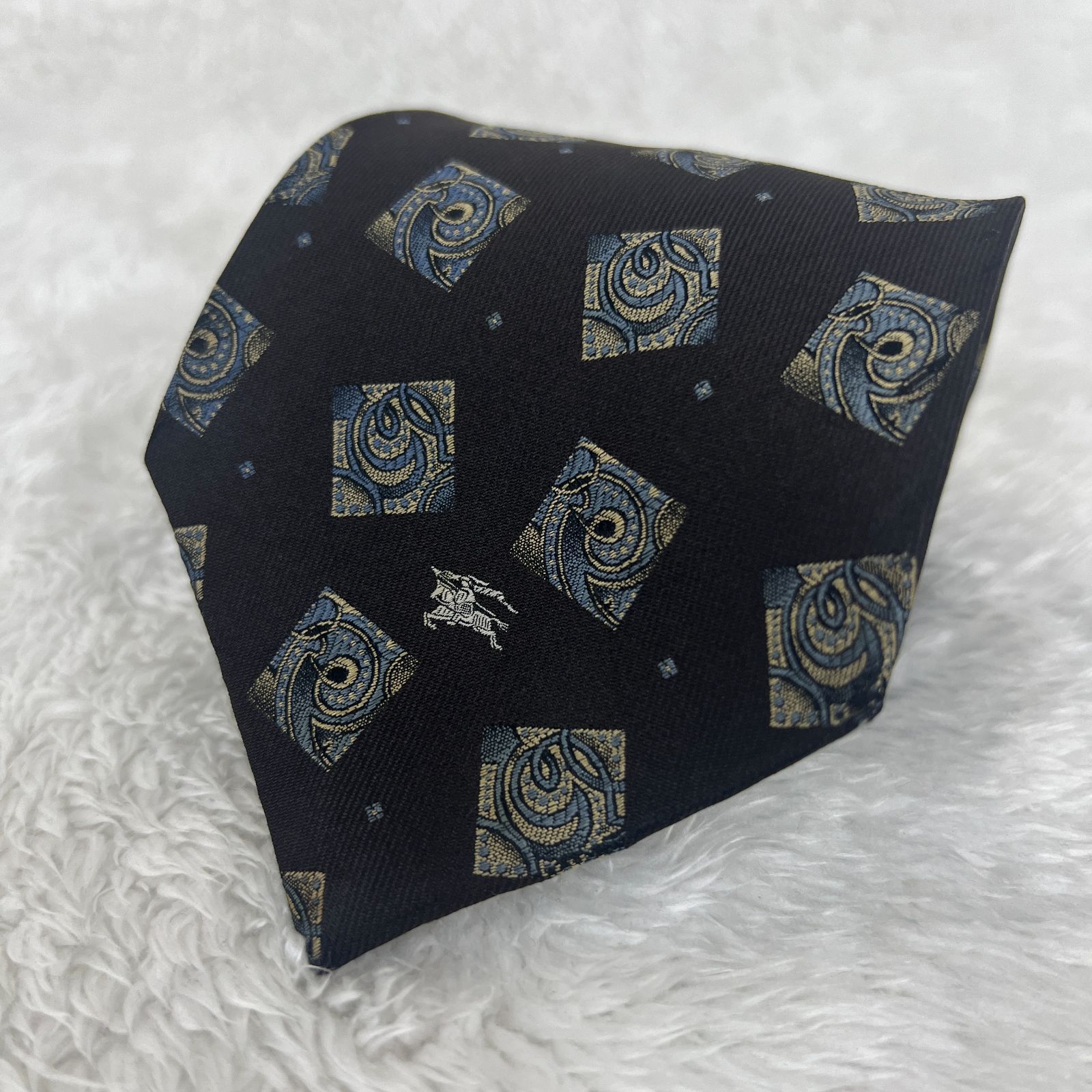 未使用タグ付箱なしバーバリーブラックレーベル　ネクタイ　ピンクホース騎士チェック 未使用タグ付箱なしバーバリーブラックレーベル ネクタイ ピンクホース