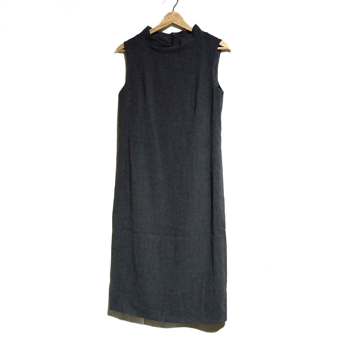 Max Mara マックスマーラ ワンピース サイズJ40 レディース - ダークグレー ハイネック ノースリーブ ロング