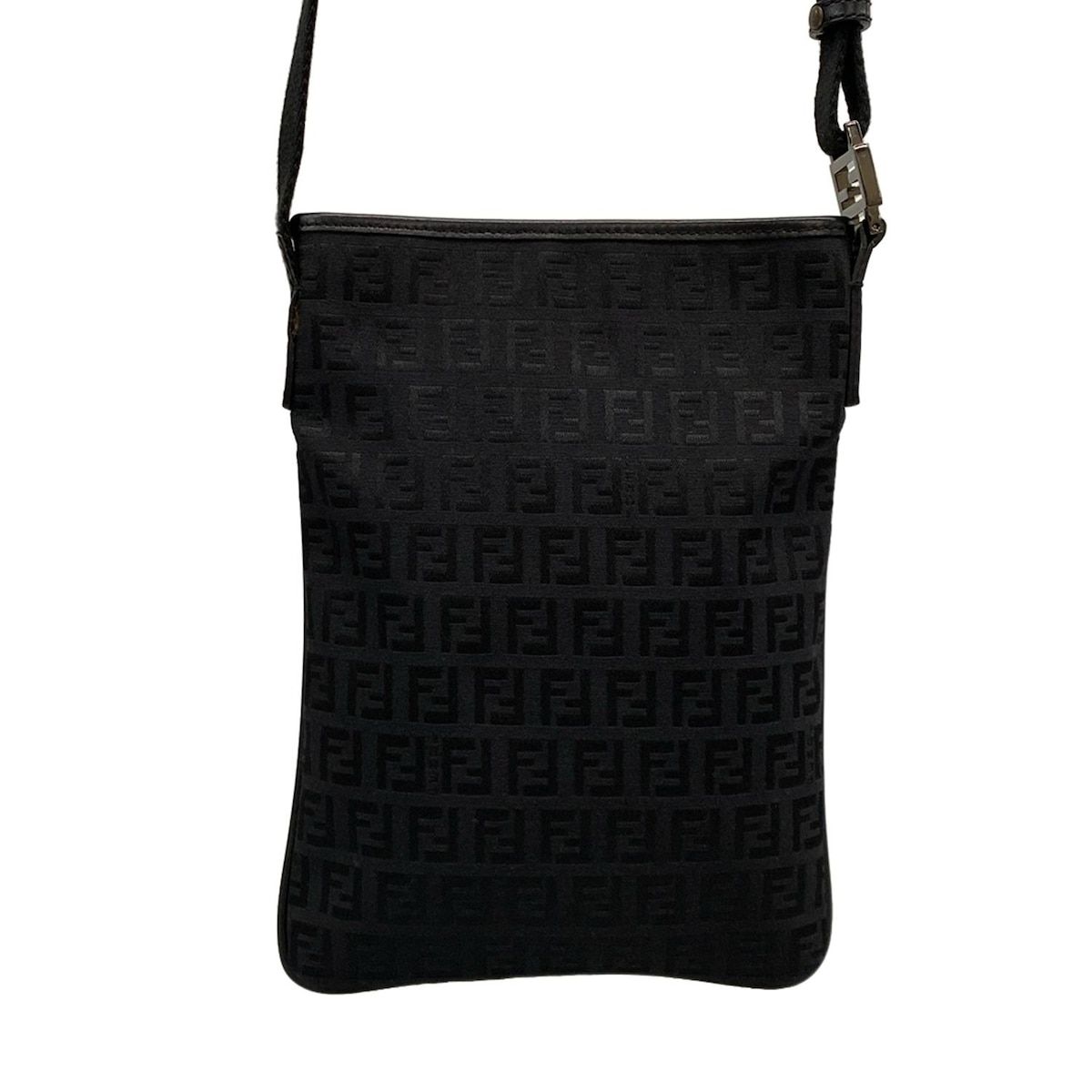 FENDI(フェンディ) ショルダーバッグ ズッキーノ柄 8BT079 黒 レザー