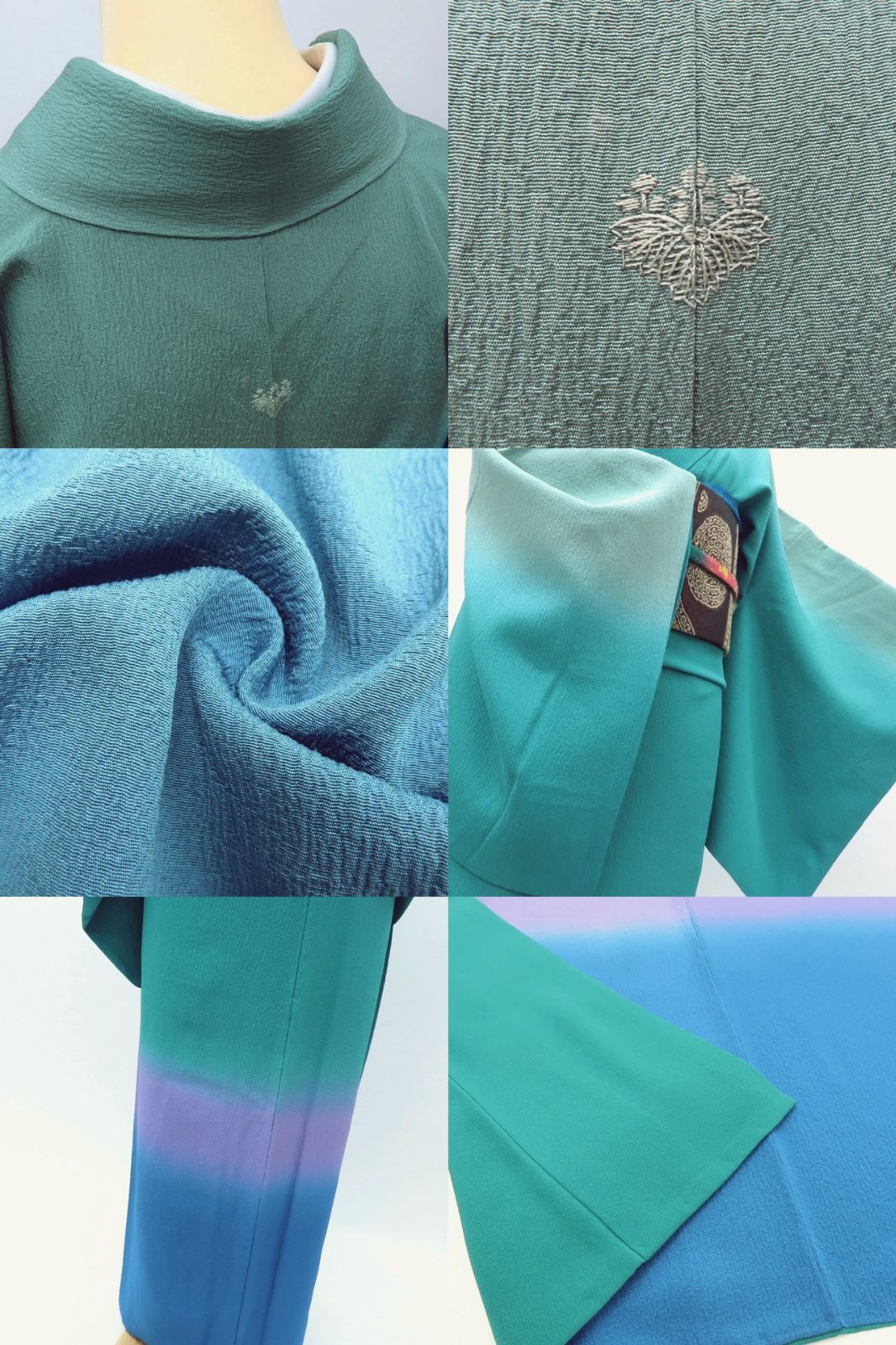 百華❀Y3964◇美品 正絹 縫い一つ紋 手縫い仕立て 訪問着 着物 単品