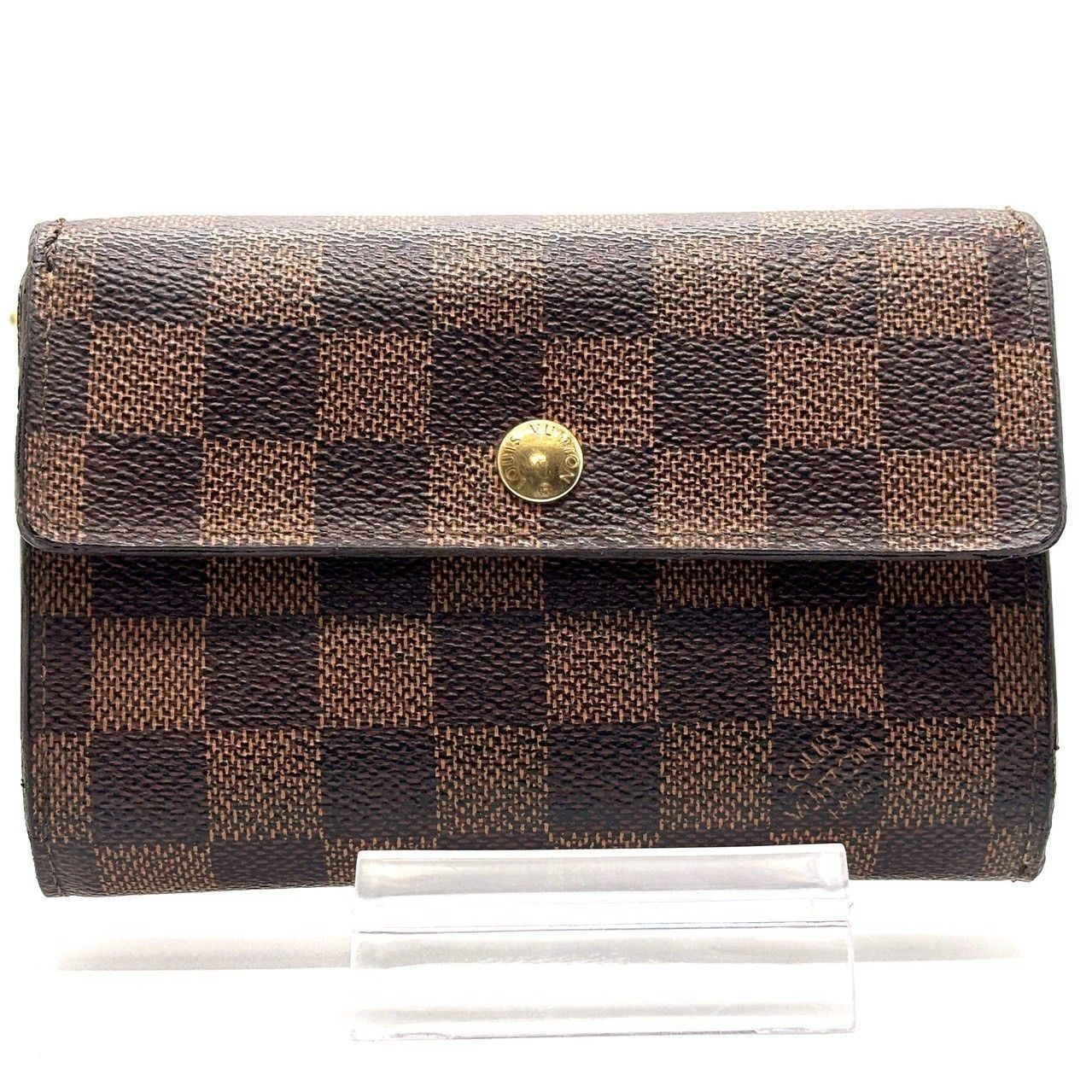 品格と機能美を一つに LOUIS VUITTON ルイヴィトン 三つ折り財布 ダミエ ポルトフォイユ アレクサンドラ PVC レザー N 63067 ブラウン