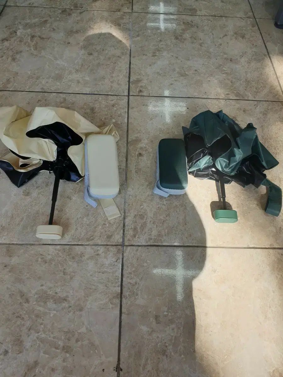 携帯用 ミニ 傘 ベージュ グリーン