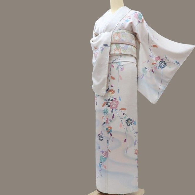 百華❀Y3966◇正絹 縫い一つ紋 手縫い仕立て 桜 訪問着 - メルカリ