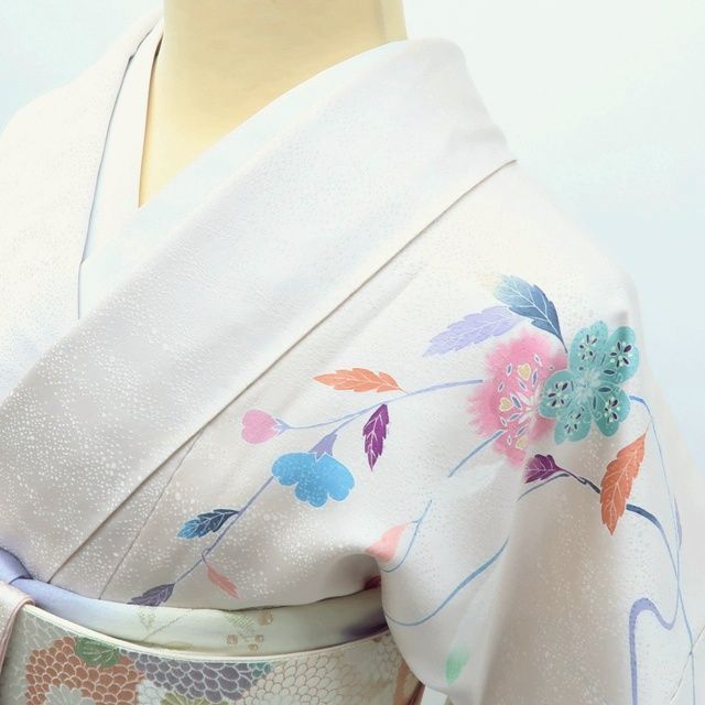 専用Y2541◇新品 仕付け糸付 手縫い仕立て 雪輪 桜 正絹 小紋 着物 Y2541◇新品 仕付け糸付 手縫い仕立て 雪輪 桜 正絹 小紋 着物