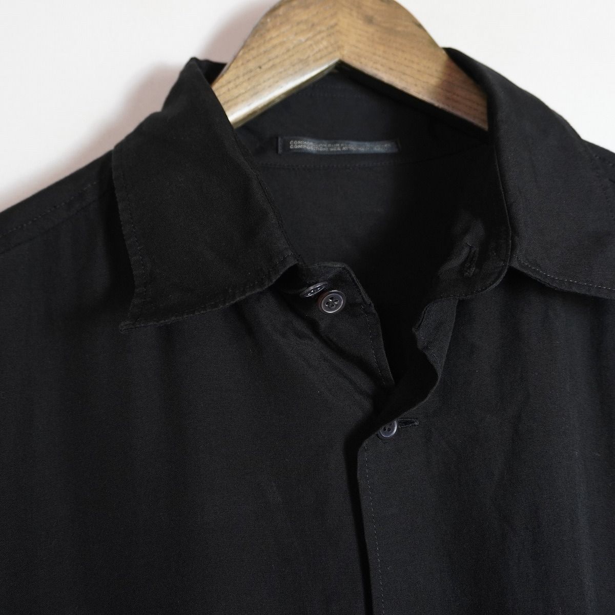 Yohji Yamamoto ヨージヤマモト　ブラック ロングシャツ サイズ2 Yohji Yamamoto POUR HOMME ロングシャツ 黒 サイズ2 - メルカリ