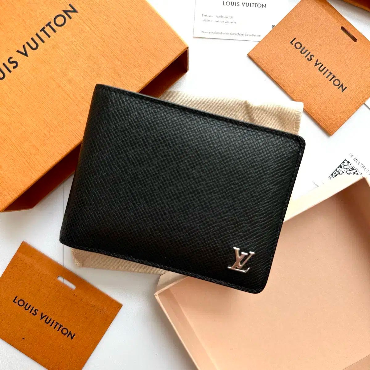 S級 シルバー ルイヴィトン エクリプス タイ タイリング 二つ折り財布