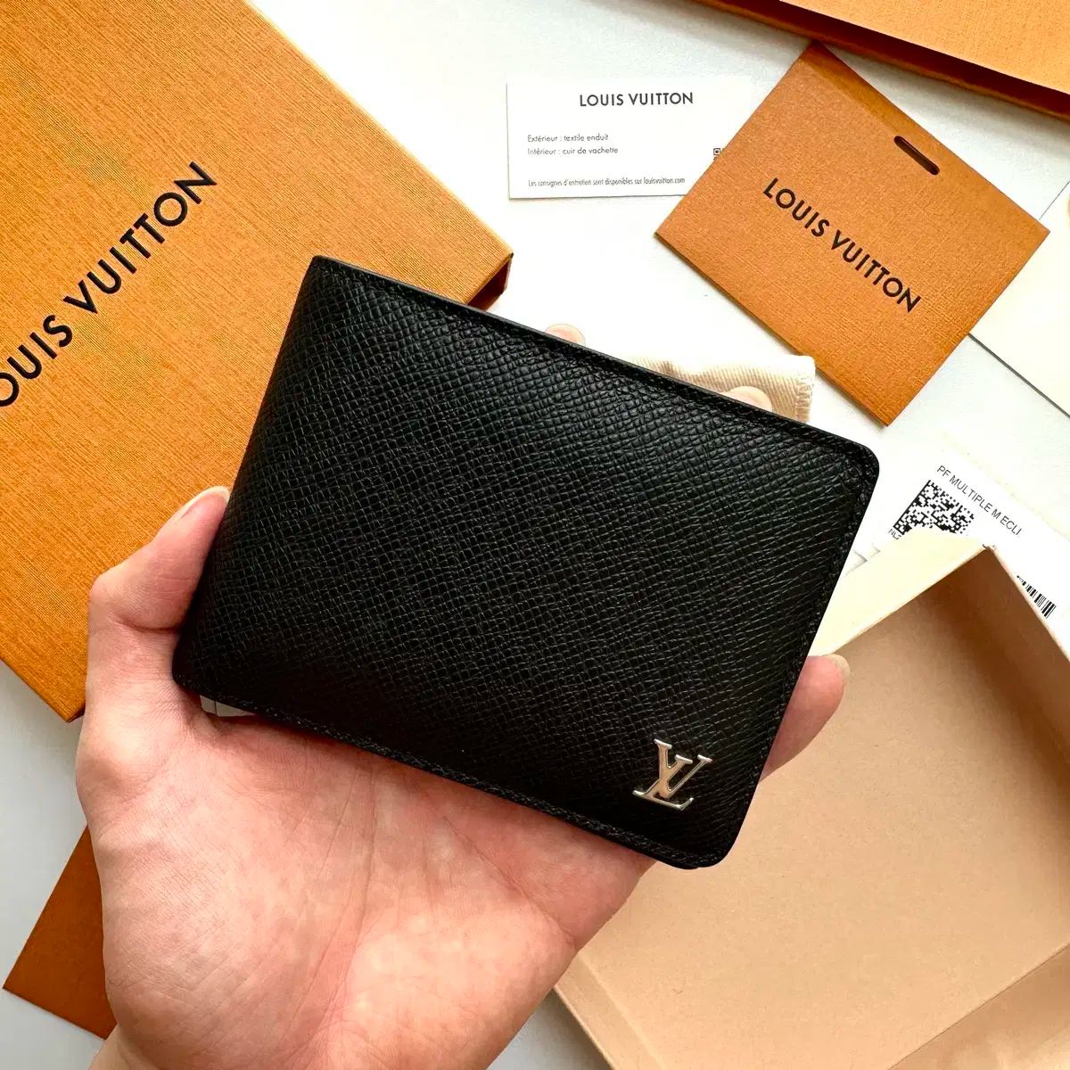 S級 シルバー ルイヴィトン エクリプス タイ タイリング 二つ折り財布