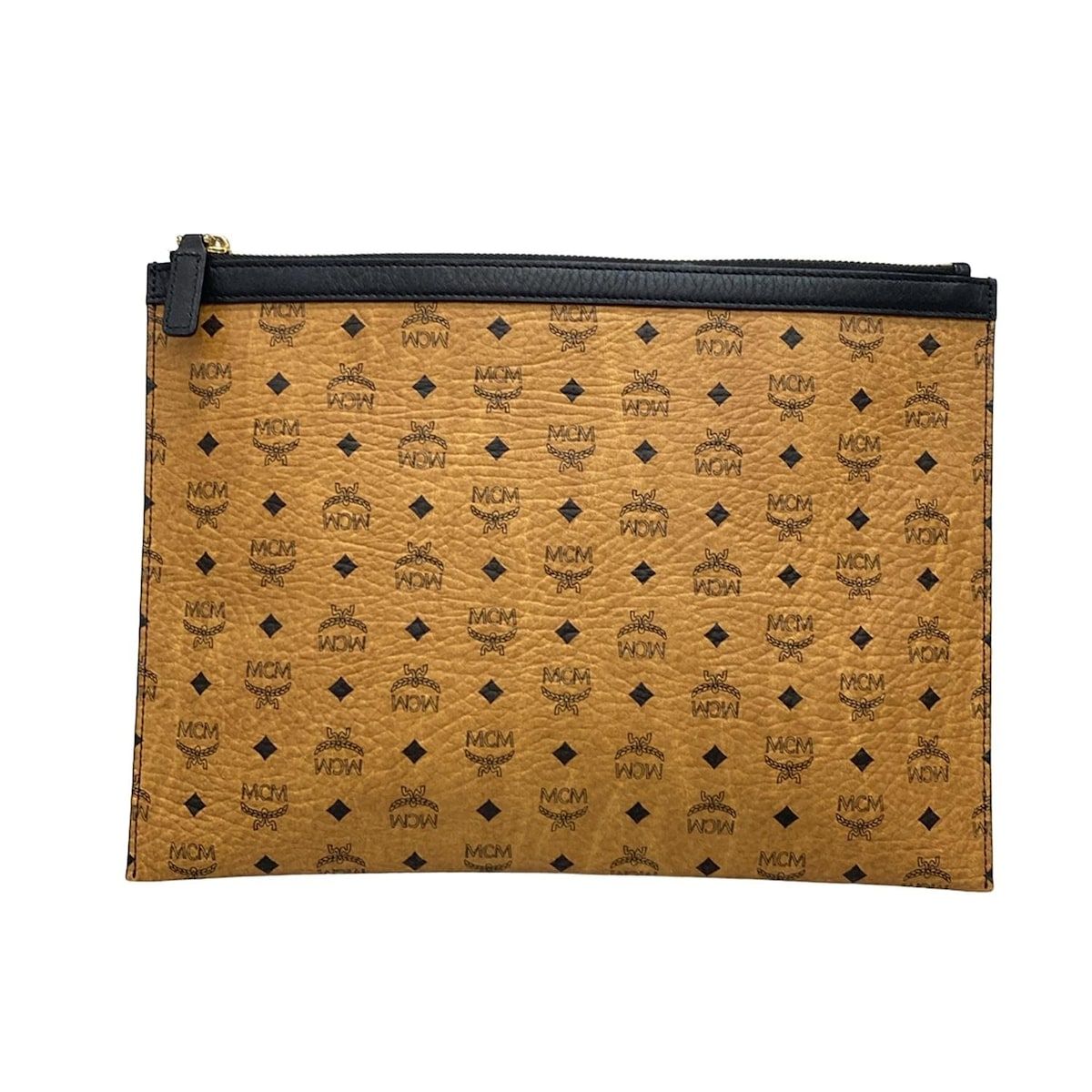 MCM エムシーエム クラッチバッグ ブラウン×黒