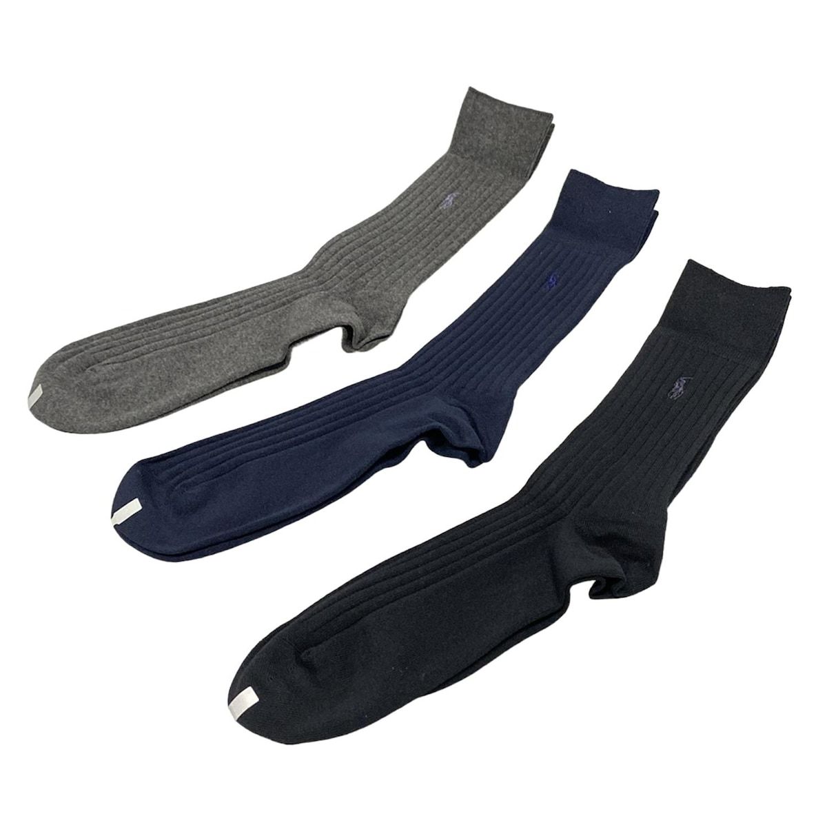 POLObyRalphLauren ポロラルフローレン 小物 25～26cm - 黒×ダークグレー×ネイビー 靴下 3点セット コットン
