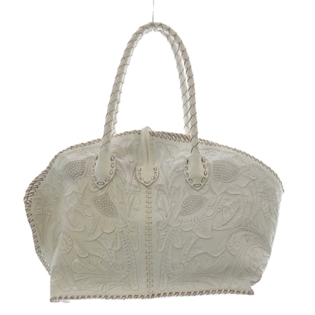 カービングトライブス グレースコンチネンタル CARVING TRIBES トートバッグ ハンドバッグ レザー 白