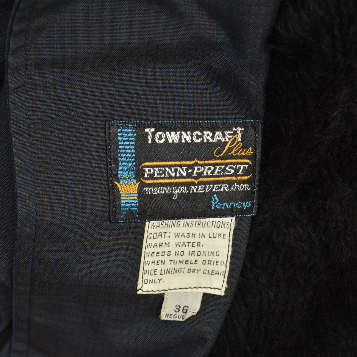 TOWNCRAFT】60s ライナー付 チェック柄ステンカラーコート - メルカリ