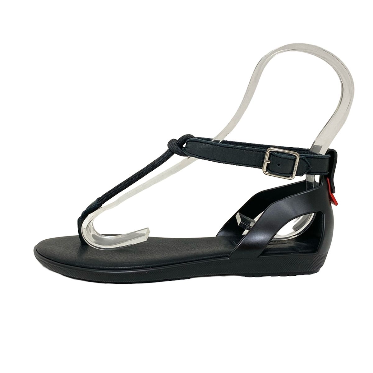 HUNTER ハンター サンダル UK 3 レディース 黒 レザー