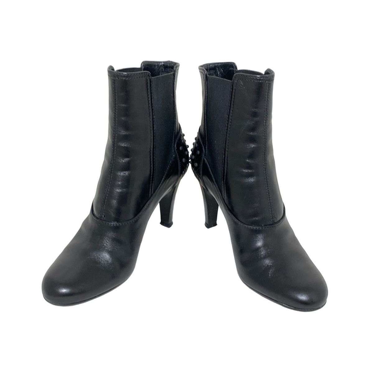 TOD S トッズ ショートブーツ 36 レディース - 黒 サイドゴア レザー