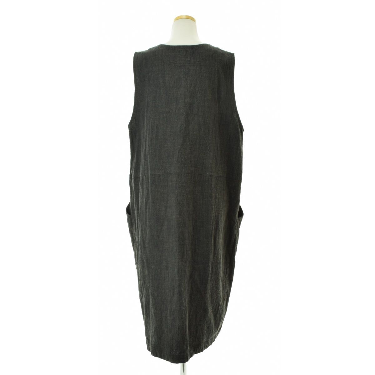 ateliernaruse na-F 03086 コットンスラブジャンパースカートロングノースリーブワンピース