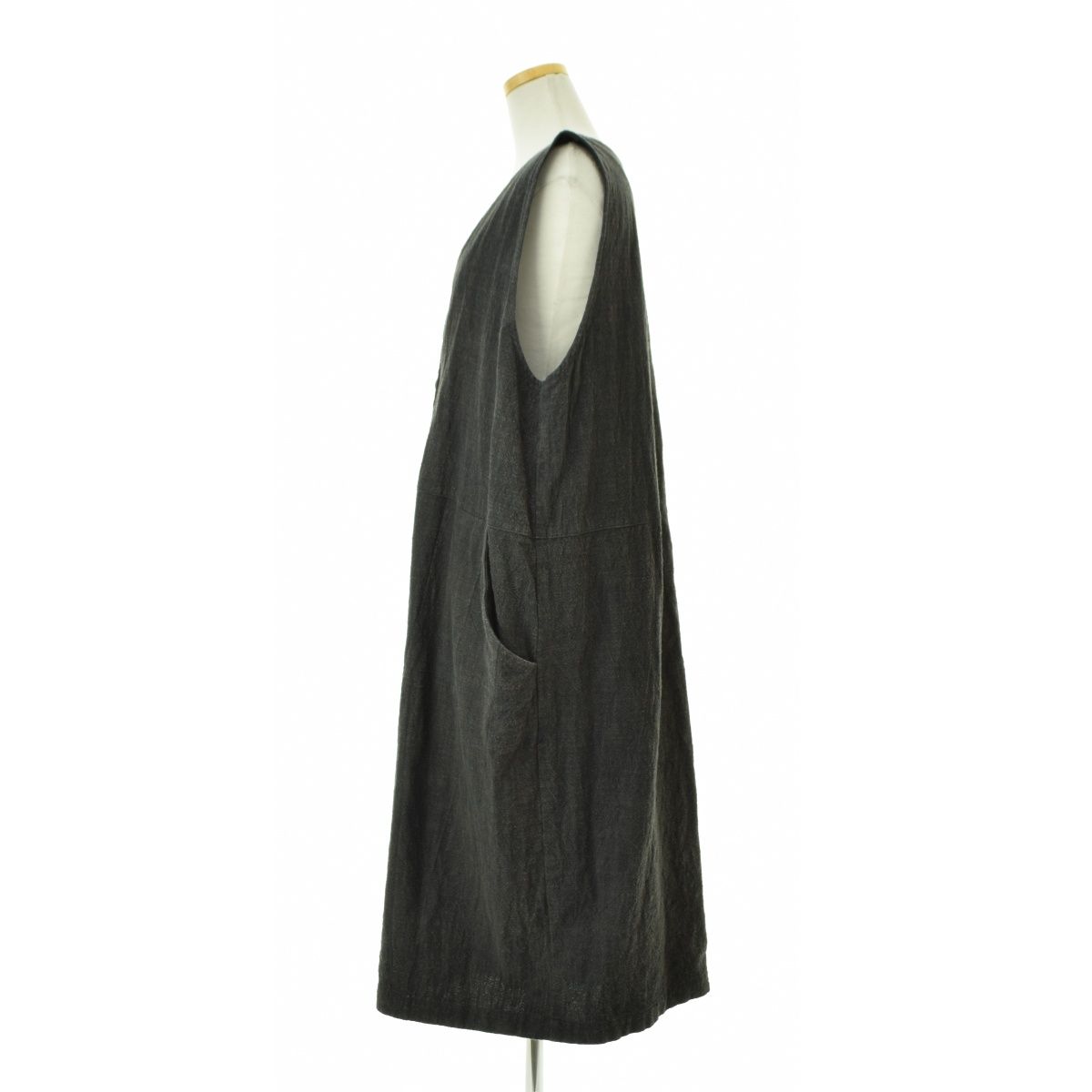  ateliernaruse na-F 03086 コットンスラブジャンパースカートロングノースリーブワンピース ノースリーブ その他