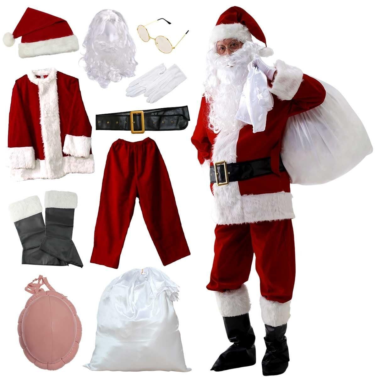 monoii サンタ コスプレ 本格 衣装 11点セット サンタコス サンタクロース 仮装 コスチューム メンズ S M L 587