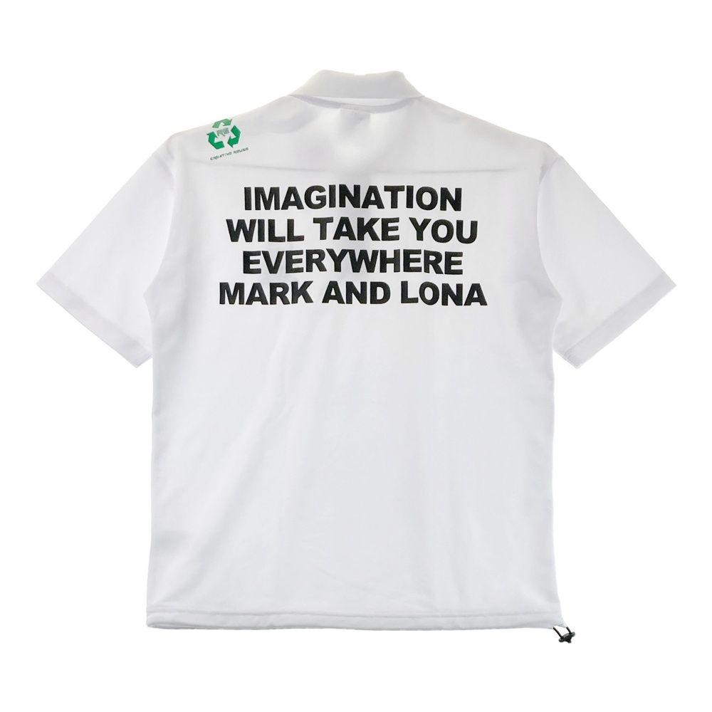 サイズ 48 MARK-LONA マークアンドロナ 半袖ポロシャツ スカル ホワイト系 ゴルフウェア メンズ ストスト