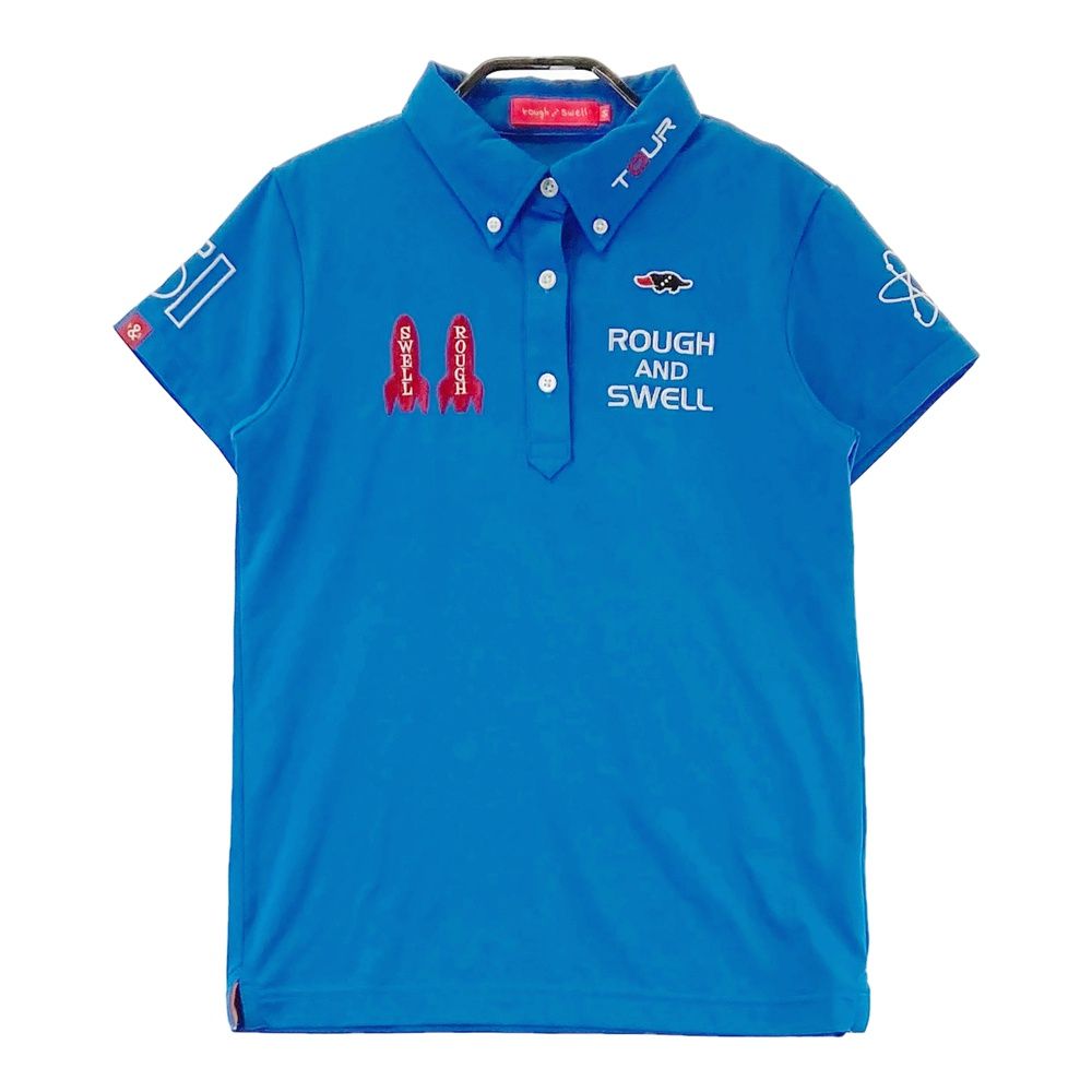 サイズ：S ROUGH&SWELL ラフアンドスウェル 半袖ポロシャツ ブルー系