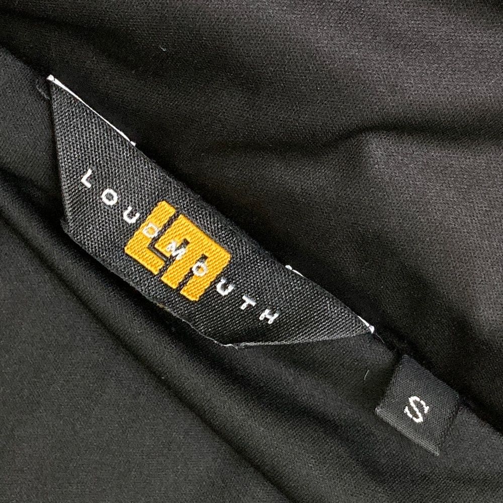  サイズ S LOUD MOUTH ラウドマウス 2 WAY 中綿ジャケット マッツレッド ズ柄 ブラック系 ゴルフウェア レディース ストスト ジャケット レディースウェア