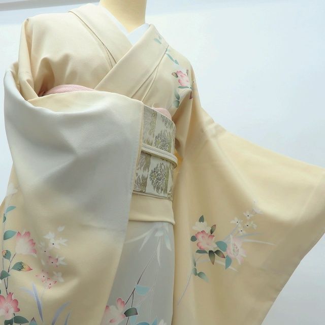 Y3721◇美品 正絹 作家物落款 手描き友禅 手縫い仕立て 訪問着 着物 百華❀Y3969◇美品 正絹 作家物落款 手描き友禅 手縫い仕立て 訪問着