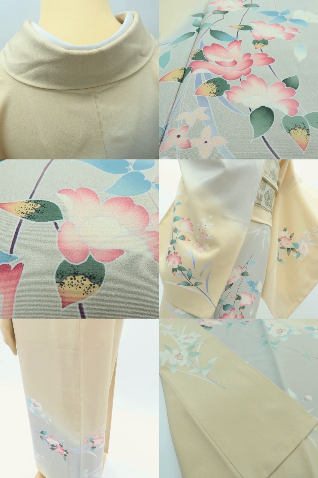 Y3845◇美品 正絹 作家物落款 手縫い仕立て 訪問着 着物 Y2545◇芳翠