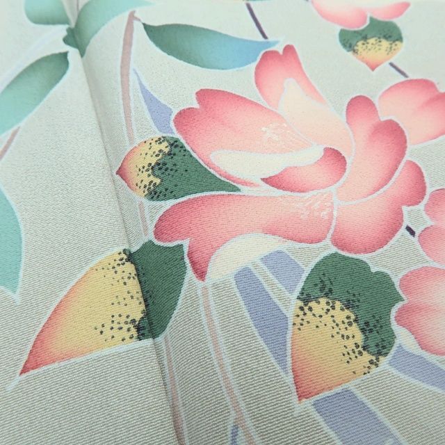 Y3721◇美品 正絹 作家物落款 手描き友禅 手縫い仕立て 訪問着 着物 百華❀Y3969◇美品 正絹 作家物落款 手描き友禅 手縫い仕立て 訪問着