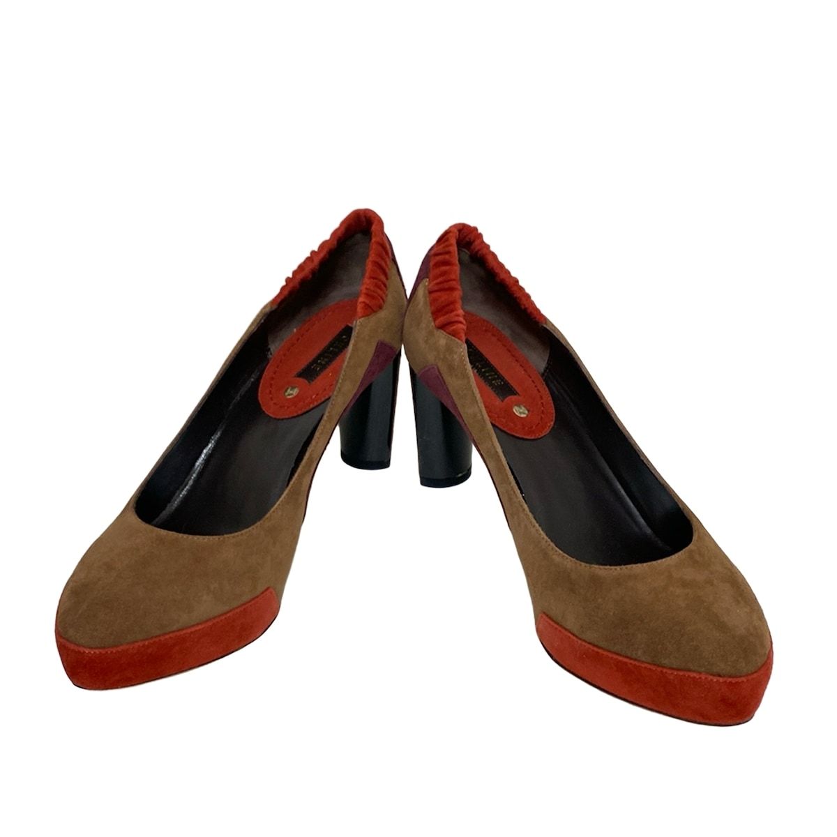 CELINE(セリーヌ) パンプス 36 レディース - ダークブラウン×レッド