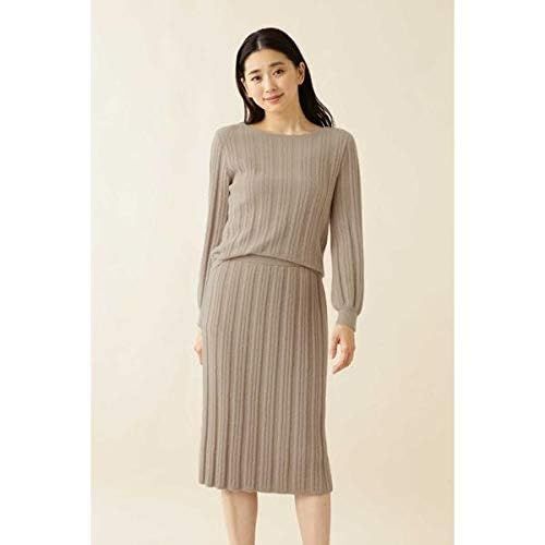 ナチュラルビューティーベーシック ワンピース ラメニットセットアップ レディース ベージュ 日本 M 日本サイズM相当