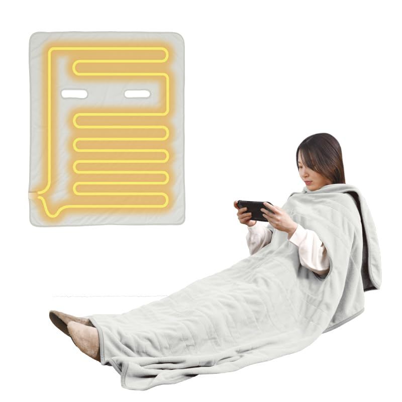 THANKO 腕だし電気毛布 だら活毛布 UDDS 24 H GL グレー 省エネ こたつ 暖房 おひとりさま 着る毛布 洗える 節電
