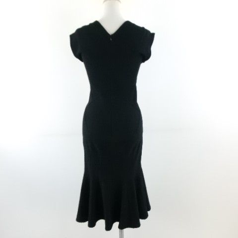 【中古】ナオ タケコシ NAO TAKEKOSHI ウールワンピース ミディ丈 マーメイド 黒 40 *T919 レディース ナオ タケコシ NAO TAKEKOSHI ウールワンピース ミディ丈 マーメイド