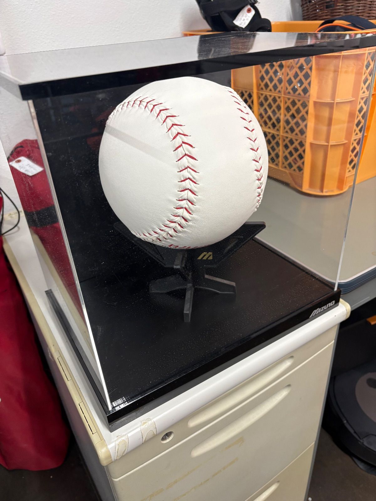 ミズノ mizuno アクリルショーケース グラブスタンド付き ボール グローブは付いておりません