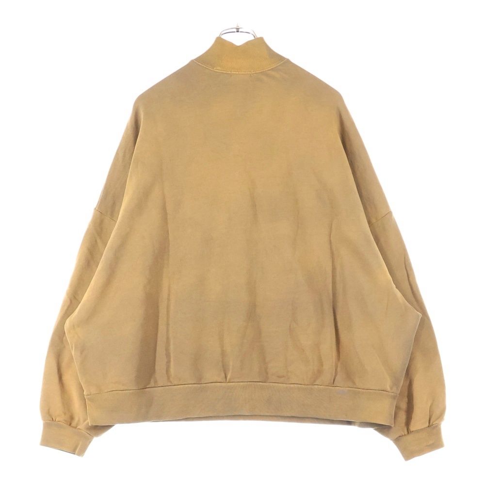 WILLY CHAVARRIA ウィリーチャバリア 色褪せ加工 ジップポケット ハーフジップ スウェット トレーナー ベージュ