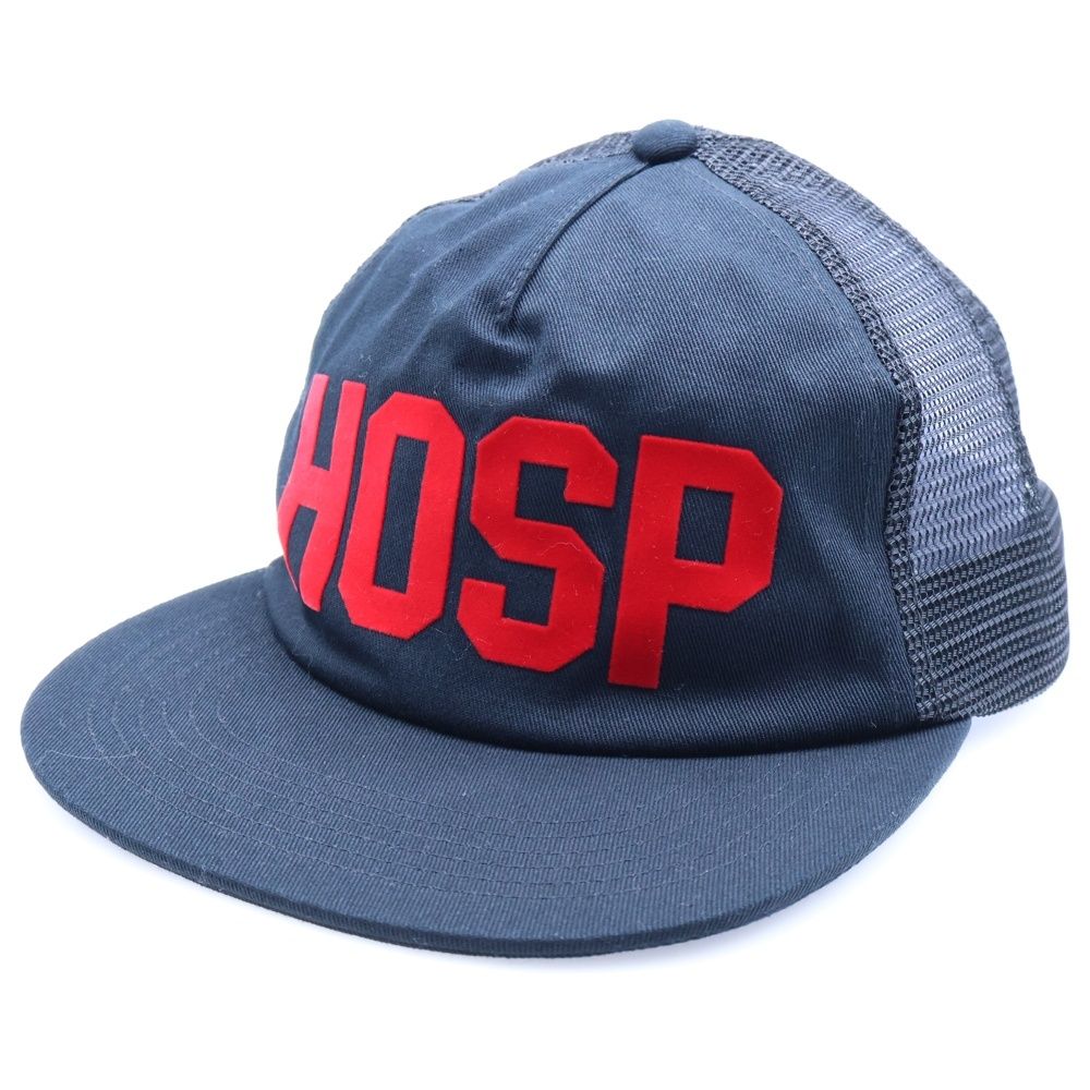 SUPREME シュプリーム 23SS HOSP Mesh Back 5-Panel Cap フロントデザイン メッシュキャップ 帽子 ブラック