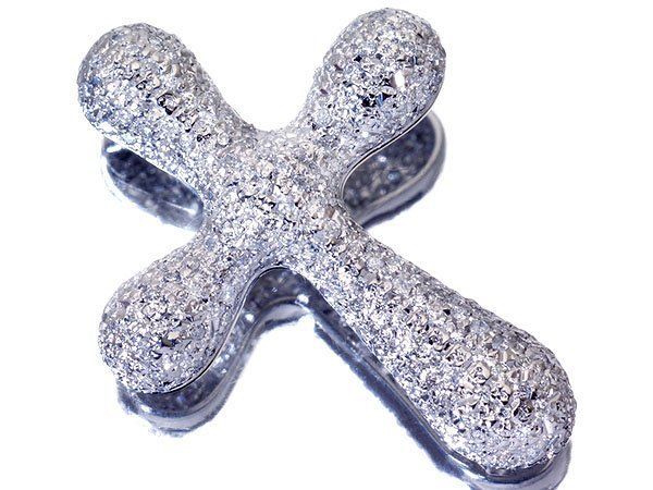ジュエリー 豪華なクロスデザイン輝く 良質天然ダイヤモンド1.00 ct Pt 900ペンダントヘッド h 7991 ur