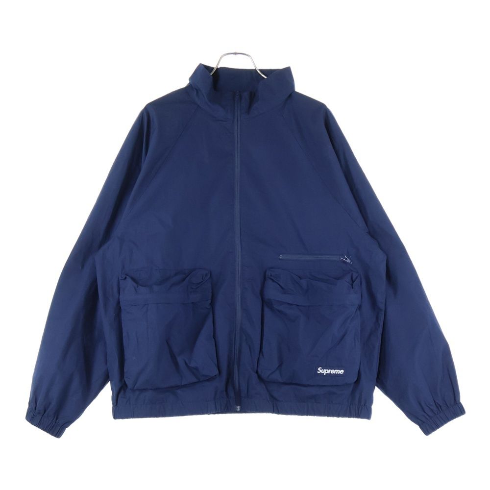 SUPREME シュプリーム 23SS Raglan Utility Jacket フロントロゴ ラグラン コットン ユーティリティジャケット ネイビー