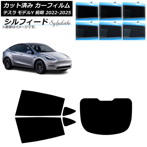 カーフィルム テスラ モデルY 前期 ～ リアセット 型 シルフィード 選べる6フィルム AP RDR 1