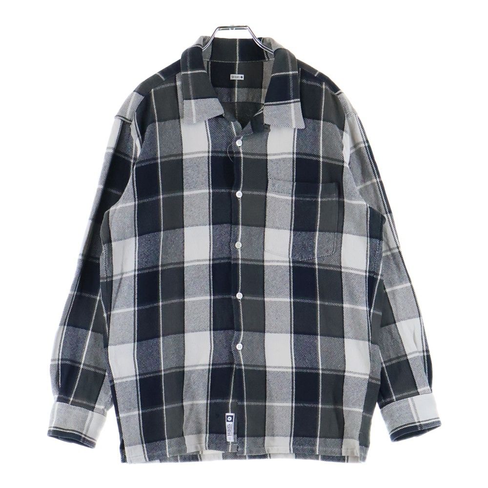SEQUEL シークエル 21AW CHECK NEL SHIRT チェック柄 長袖ネルシャツ グレー ブラック SQ-21AW-SH02