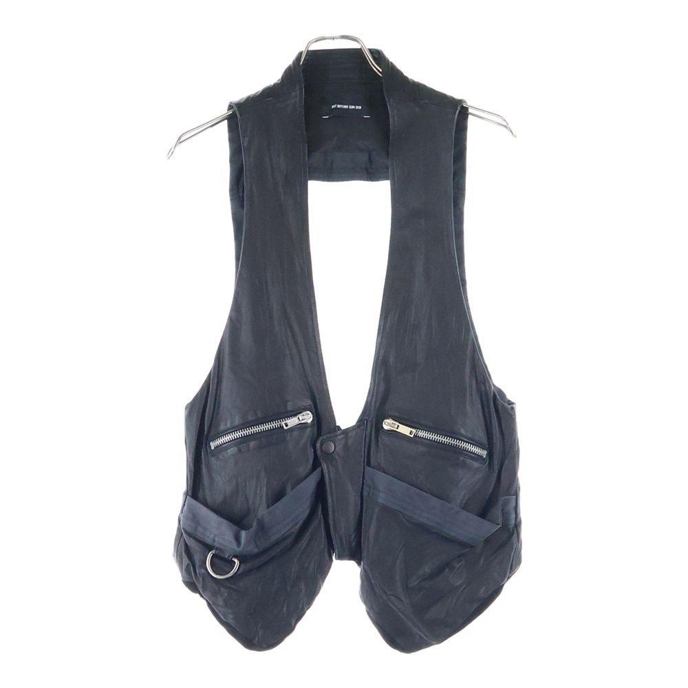 DIET BUTCHER SLIM SKIN ダイエットブッチャー スリムスキン 10SS THORN マルチポケット レザー ベスト ブラック