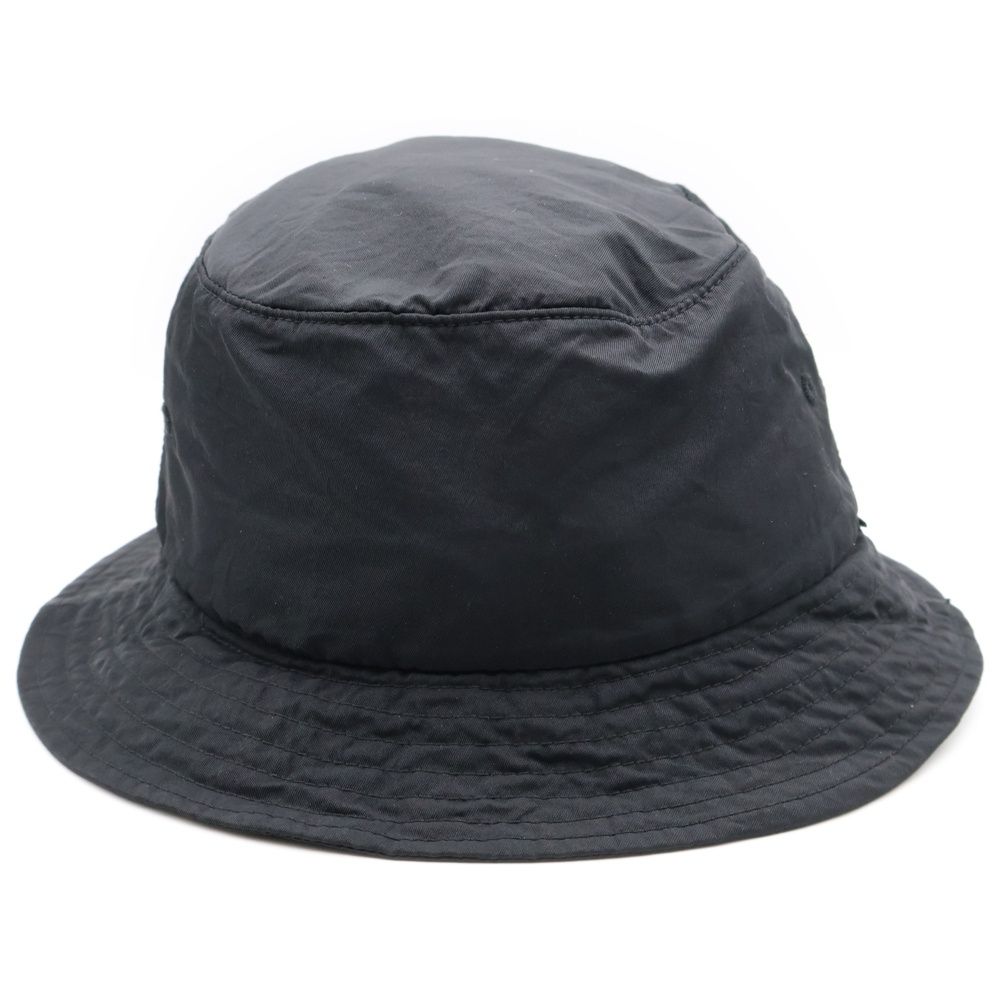 SUPREME シュプリーム ×BURBERRY 22SS Crusher Hat バーバリー クラッシャー フロントロゴ刺繍 バケットハット 帽子 ブラック