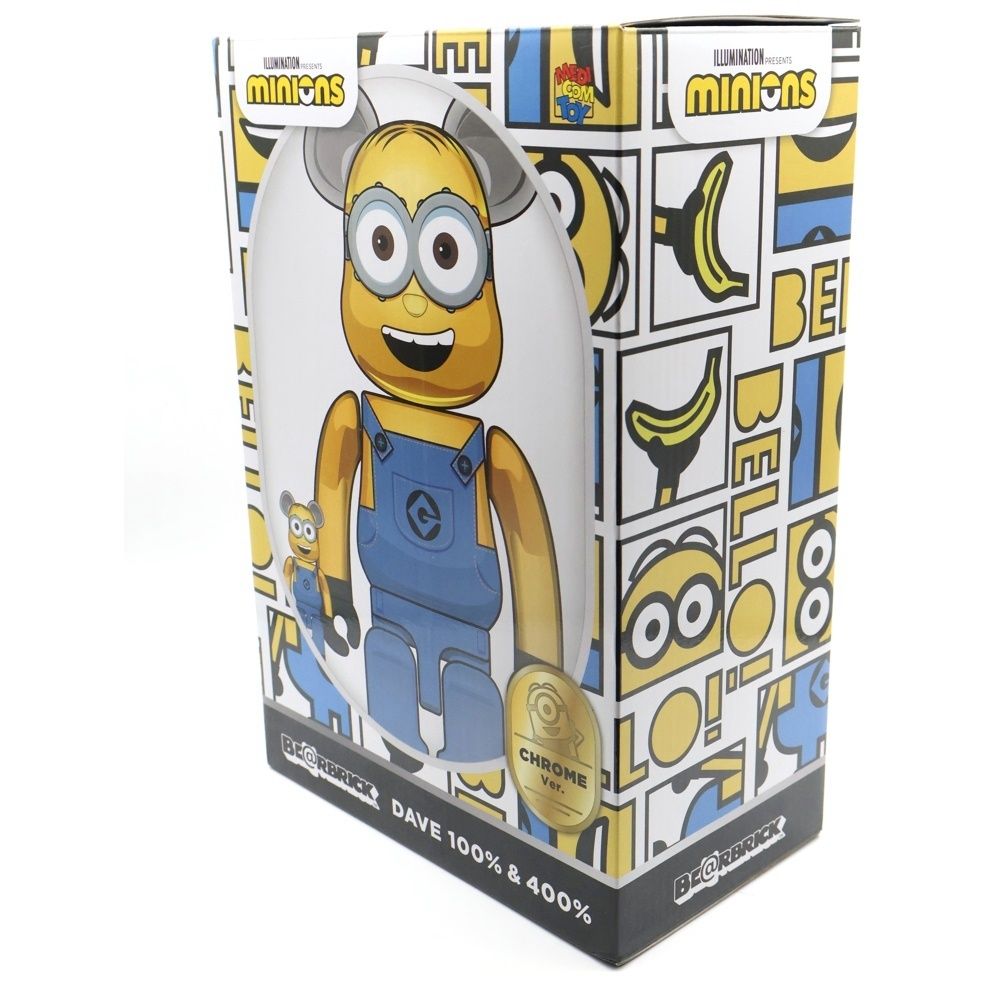 MEDICOM TOY (メディコムトイ) BE@RBRICK DAVE Chrome Ver. 100% & 400