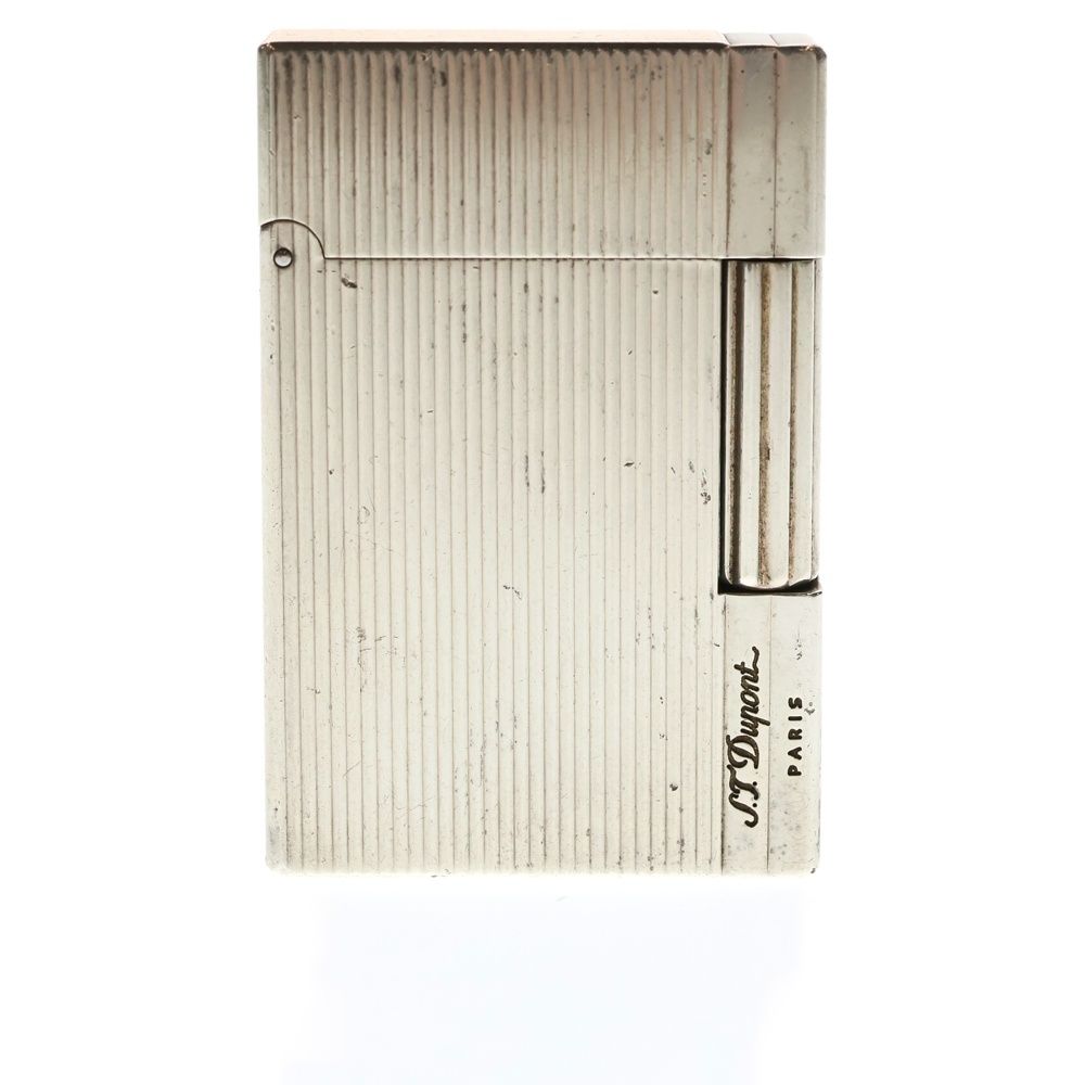 S.T.DUPONT デュポン ギャッツビー ヴァーティカルライン ローラーガスライター シルバー