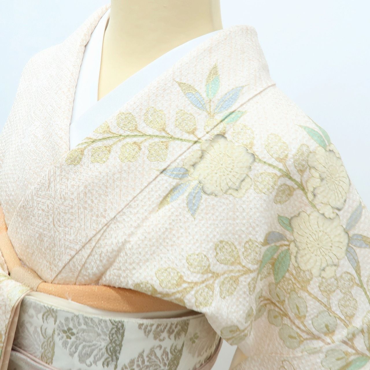 百華❀Y3970◇正絹 ますいわ屋謹製 総絞り 辻が花 手縫い仕立て 蝶