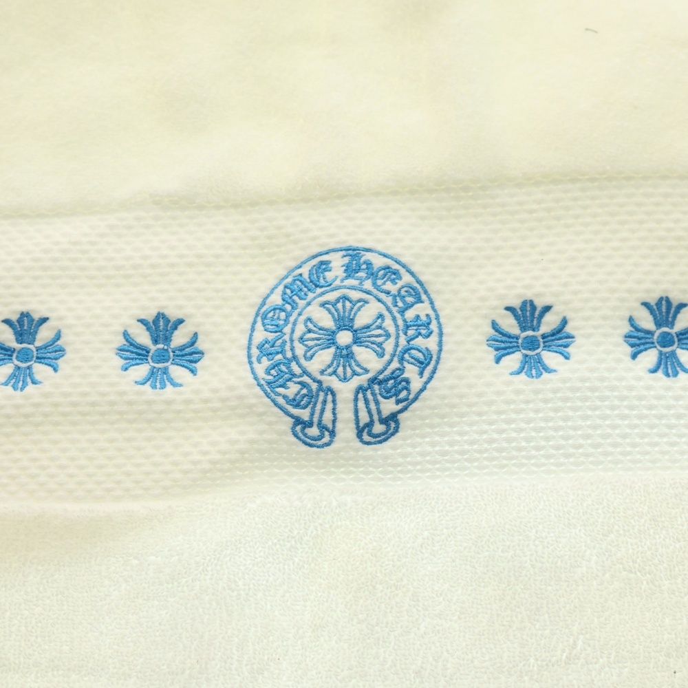 CHROME HEARTS クロムハーツ ホースシュー刺繍 コットン バスタオル ホワイト