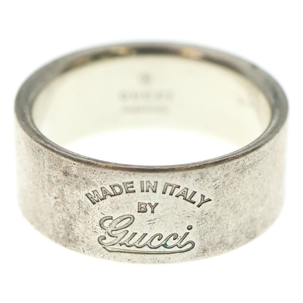 GUCCI グッチ クラシックロゴ 刻印 プレーン リング シルバー